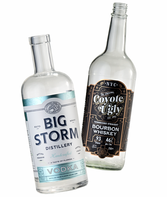 Custom label with metallic foiling