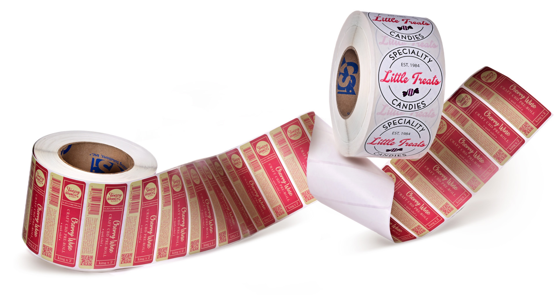 CSI Digital Printed Labels on 3 inch Core